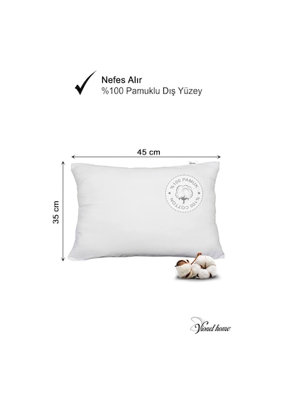 Vionel Home Antialerjik Bebek Yastık Boncuk Silikon Pamuklu Kılıf  200 G