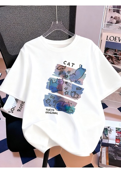 Noıssey Urban Pop Graphic Kadın Tişört Koleksiyonukod 5354 Beyaz