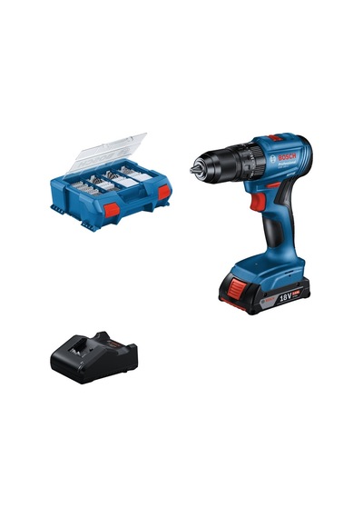 Bosch GSB 185-li Tek Akülü Darbeli Matkap Seti + 82 Parça Uç Seti / 06019K3122