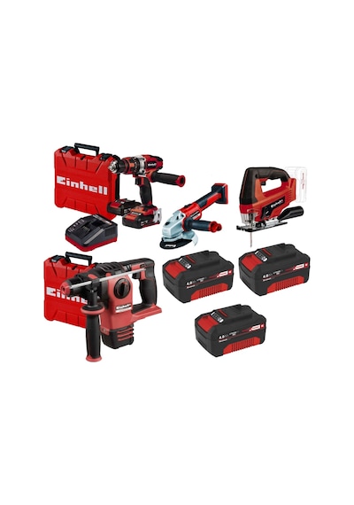 Einhell KİT8 Li-ion Akülü Kırıcı Delici + Taşlama + Dekupaj + Darbeli Matkap Seti
