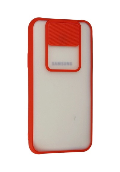 Samsung Galaxy Uyumlu - J7 Kılıf Palm Buzlu Kamera Sürgülü Silikon - Kırmızı Çok Renkli
