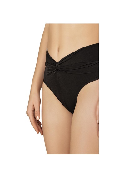 Endeep Kadın Düğüm Detaylı Kruvaze Toparlayıcı Kahverengi Bikini Takımı-kahverengi