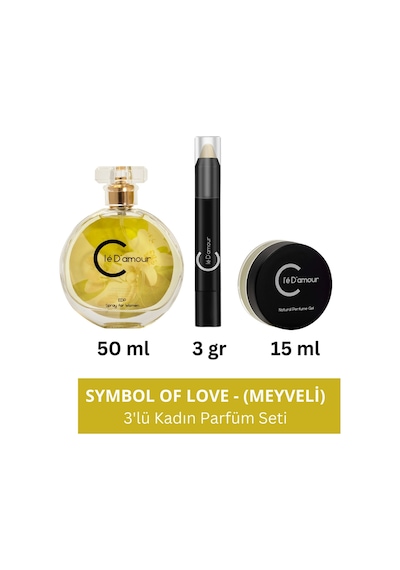 Symbol Of Love Meyveli/çiçeksi Women -3 Lü Kadın Parfüm Seti 50 Ml - Vegan Diğer