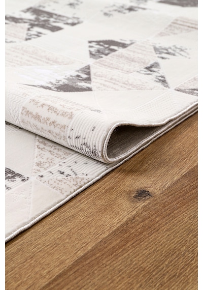 Bambu Saten Halı Kilim Salon Mutfak Koridor Yolluk Dokuma Makine Halısı Petra 4 Gri Kahverengi Kahverengi