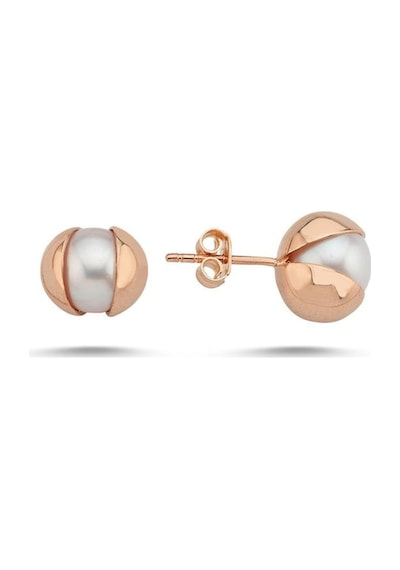 9,5 Mm Doğal İnci Küpe Rose Rose