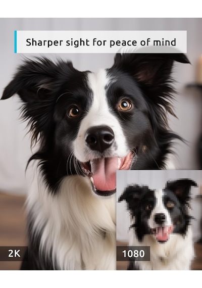 Pet Kamera 2k, 360 Kapalı Güvenlik Kamerası, Telefon Uygulamalı Köpek Kamerası, Ev Güvenliği İç Mekan İçin