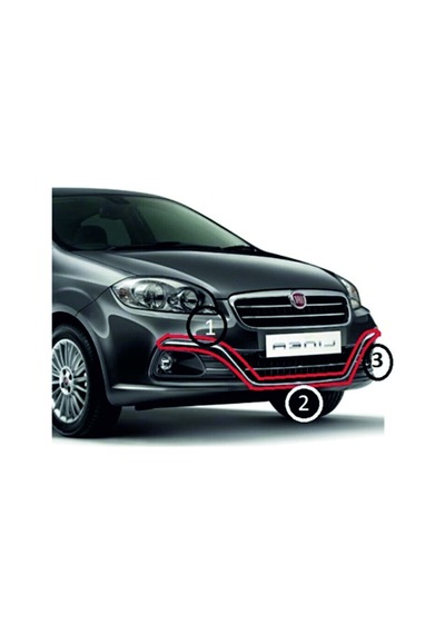 Fiat Linea Ön Tampon Krom Çıta Set (Yeni Model)