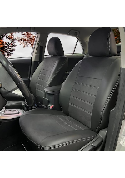 Toyota Corolla Uyumlu Araca Özel Oto Koltuk Kılıfı 158507 Siyah Deri/siyah Taytüyü