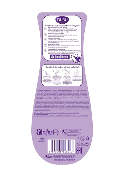 Duru Body Scrub Crystal Ve Gold Duş Jeli 2x450 Ml İkili Set Çiçek