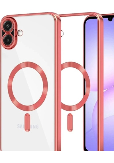 Samsung Galaxy A07 4g Kross Magneticsafe Kapak - Kırmızı Düz Renkli