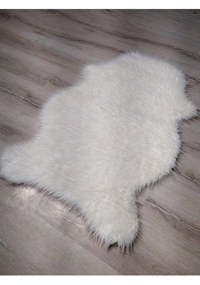 Yamalıhome Peluş Halı Apost Beyaz 75X100Cm Post Halı Yamalıhome Peluş Halı Apost Beyaz 75X100Cm Post Halı