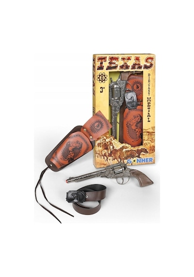 Gonher Revolver 8'li Kovboy Koleksiyon Tabanca Seti Kapsül Patlatan Silah Ispanya Ağır Metal Ürünü