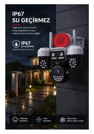 Linadex Lx-8979w Wifi 3 Kameralı Hd Güvenlik Kamerası