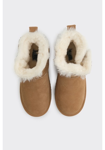 Derinet Comfort Bilek Kürklü Kadın Bot Camel Camel