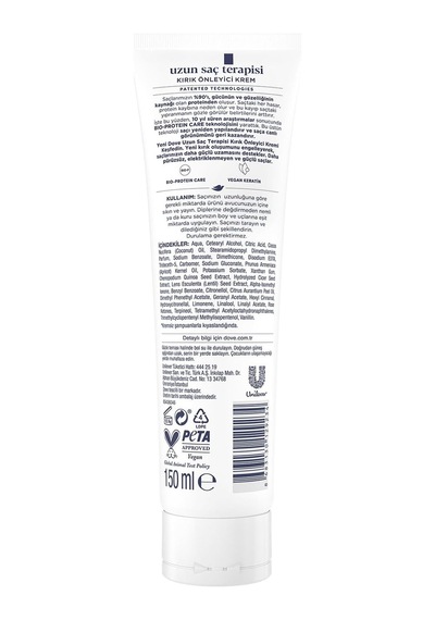 Dove Kırık Önleyici Krem Keratin Uzun Saç Terapisi 150 Ml