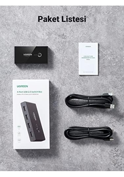 4 Port Usb Pc Switch Paylaşım Adaptörü