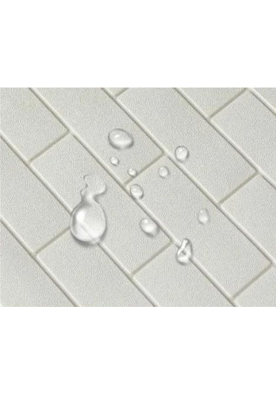 Beyaz Ekru Düz Tuğla Kendinden Yapışkanlı Esnek Silinebilir Duvar Paneli Kağıdı 1 Adet 70x38cm Nw63