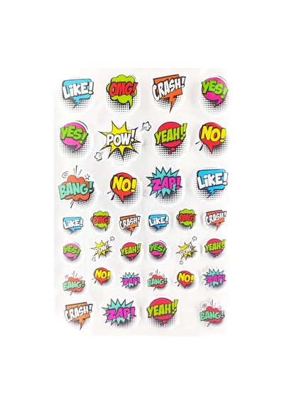 Sticker Kabartmalı A4 Boyutunda Stiker Defter, Planlayıcı Etiket Lim111 - Omg,wow Simpless