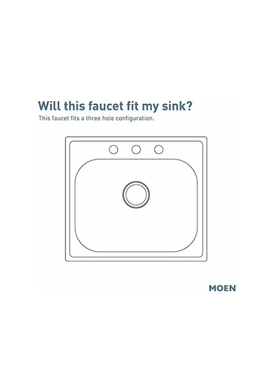 Moen 7906 Musluk, Krom, 0.5 Açık Bej