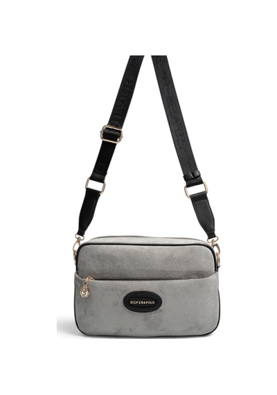 Silver & Polo Silver Polo Füme - Siyah Süet Kadın Çapraz Çanta Sp1267