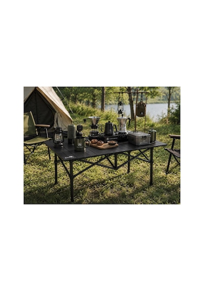 120x55x50 Cm Katlanır Kamp Ve Piknik Masası Hafif, Dayanıklı Ve Taşınabilir Siyah
