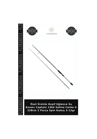 Özel Üretim Keşif Eğlence Su Kenarı Captain 1364 Safina Carbo-x 228cm 2 Parça Spin Kamış 3-12gr Standart