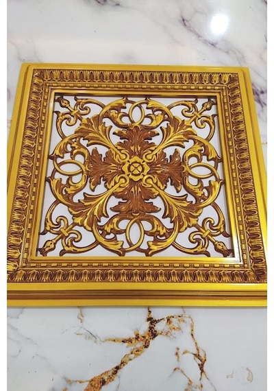 Diecor Led Döşenebilir Asma Tavan Uyumlu 60x60 Dekoratif Tavan Paneli Kahve 60 X 60 Model:xa292