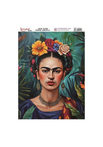 Pirinç Dekopaj Kağıdı 30x42cm Pt-2554 Frida Kahlo