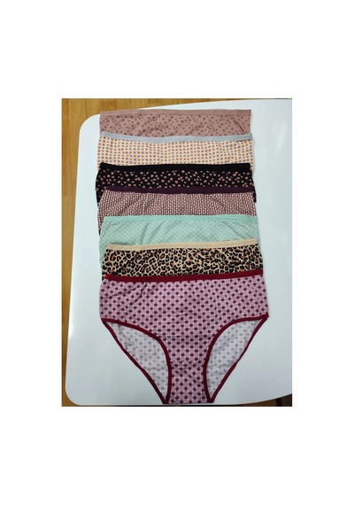 Lirona A+ Kalite Büyük Beden 5'li Paket Örme Süprem Külot Desenli