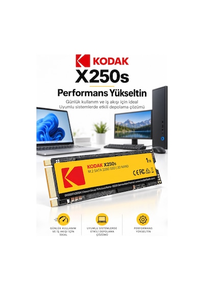 X250s 1tb M.2 Sata 2280 Ssd 520 Mb/s Okuma 500 Mb/s Yazma Hızlı Ssd