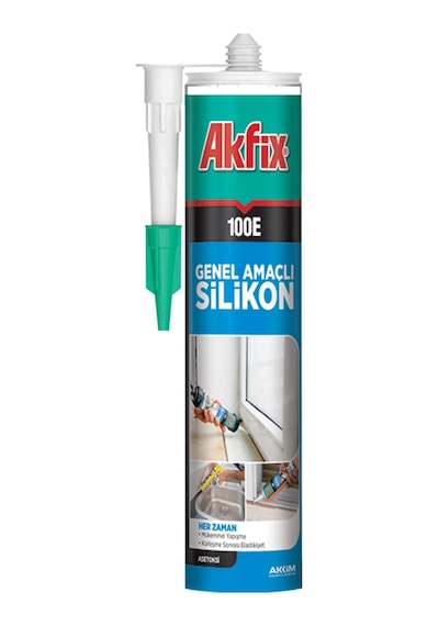 Akfix 100E Genel Amaçli Şeffaf Silikon 280 Mlx24 Adet