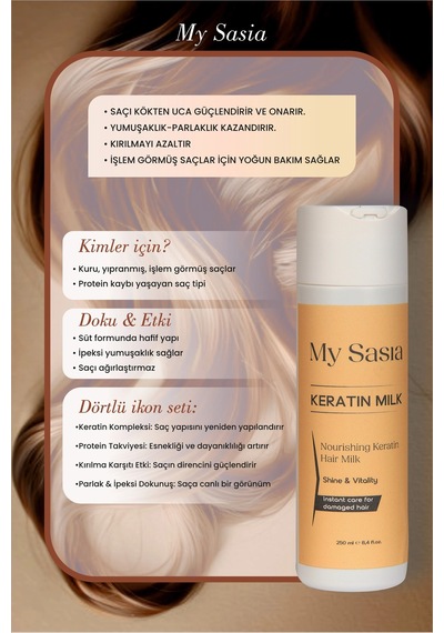 My Sasia Onarıcı Keratin Sütü