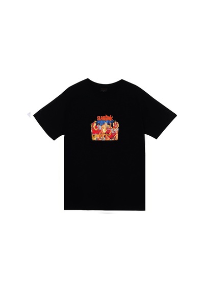 Slam Dunk Anime Baskılı Unisex %100 Pamuk Siyah T-shirt SIYAH