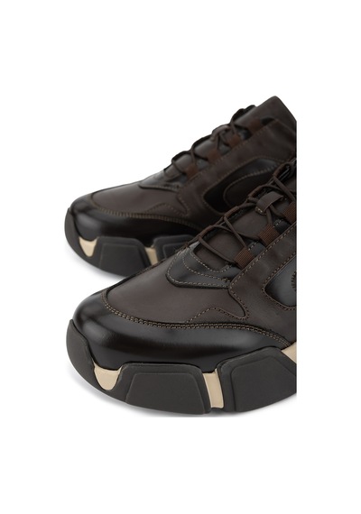 Tamer Tanca Erkek Hakiki Deri Kahverengi Sneakers & Spor Ayakkabı 1145 2031 Erk Ayk Y26 Kahve