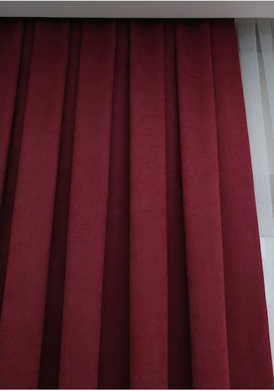 Evdepo Home Bordo Fon Perde Tek Kanat (539777273) Bordo