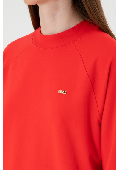 U.S. Polo Assn. Kadın Kırmızı Regular Bisiklet Yaka Basic Sweatshırt 50313610-VR030