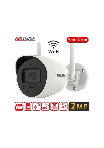 Hikvision Ds-2cv2021g2-ıdw 2mp Wi-fi Dış Mekan Bullet Güvenlik Kamerası - Çift Yönlü Konuşma, Ip66 Hikvision Ds-2cv2021g2-ıdw 2mp Wi-fi Dış Mekan Bullet Güvenlik Kamerası - Çift Yönlü Konuşma, Ip66