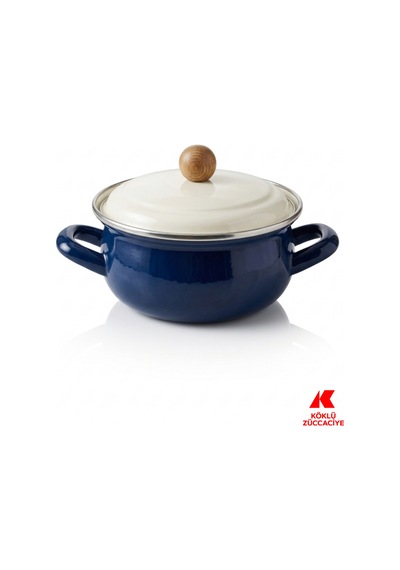 Emaye Mini Tencere Lacivert