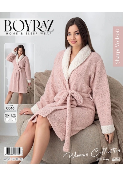 Boyraz 0046 Kadın Sharpi Welsolf Sabahlık Pudra