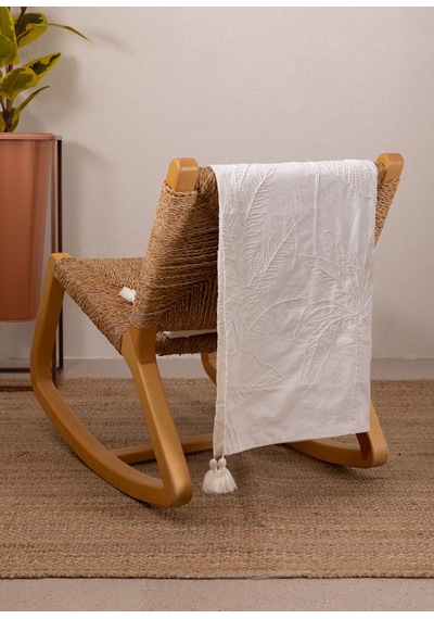 The Mia Throw Koltuk Şalı Püsküllü Krem 170x130 Krem