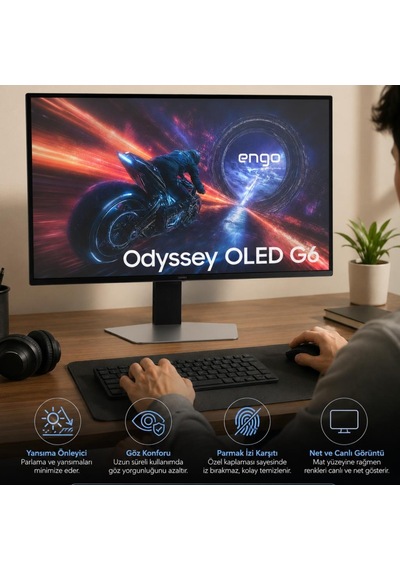 Samsung Uyumlu Odyssey G6 27 İnç Mat Ekran Koruyucu Nano Şeffaf