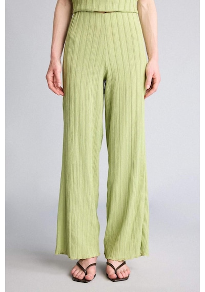 Defacto Wıde Leg Kırışık Dokulu Açık Yeşil Pantolon F6172ax26smgn743 Yeşil-gn743