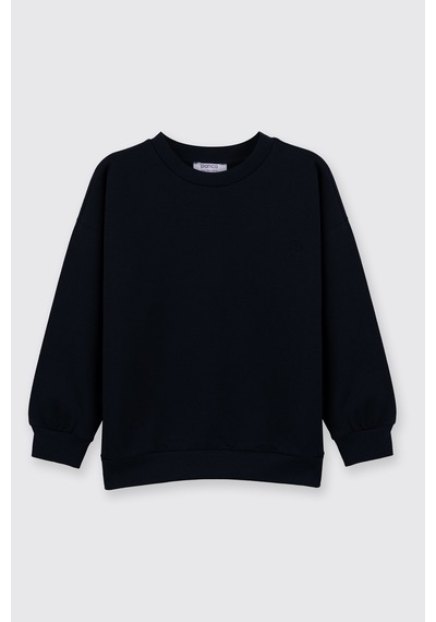 Panço Erkek Çocuk Bisiklet Yaka Lacivert Sweatshirt
