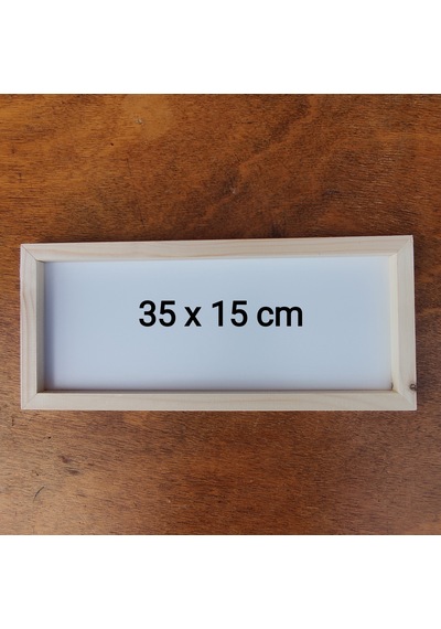 35x15cm Beyaz Ahşap Çerçeveli Pano Camsız - Arkalık Sabit