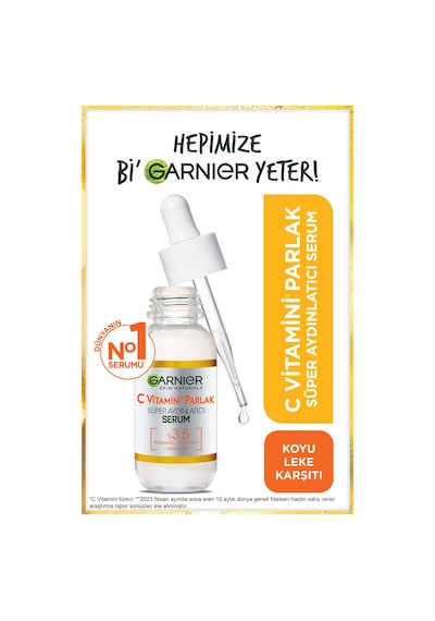 Garnier C Vitamini Parlak 2'li Bakım Seti Kağıt Yüz Maskesi + Süper Aydınlatıcı Serum