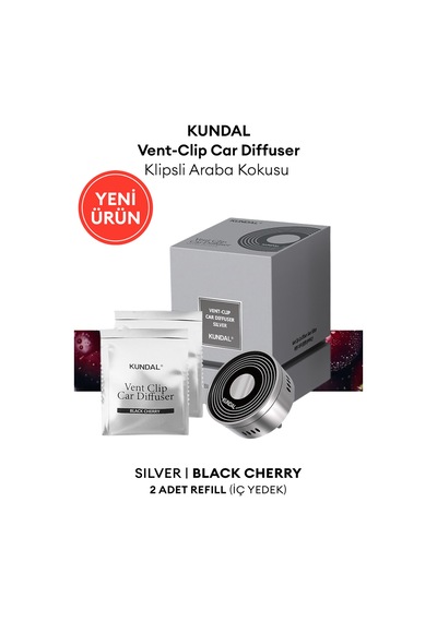 Klipsli Araba Kokusu Silver Black Cherry Kundal Vent-clip Car Diffuser Silver