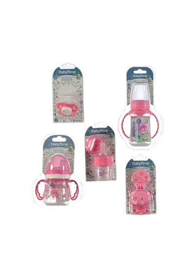 Bebegen Babytime Pembe 5 Li Hediyelik Yenidoğan Biberon Seti Çok Renkli