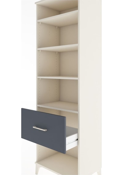 Hyperion Dolap 4 Raflı Tek Çekmeceli 60x44x195 Aytaşı-antrasit Aytaşı