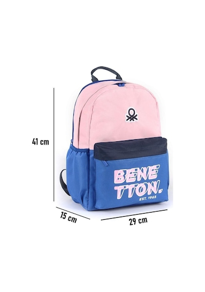 Benetton Unisex Çocuk Benetton Çift Bölmeli İlkokul Sırt Çantası 03844