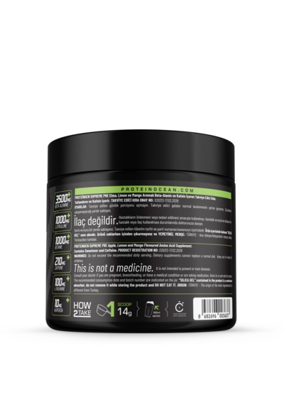 Preworkout Supreme Cool Lime - 280g - 20 Servis Limon